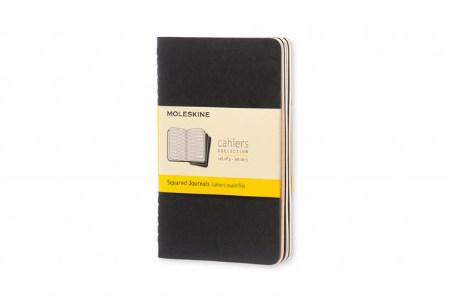 Moleskine Schrift Pocket set van 3 - Softcover - Geruit - Black