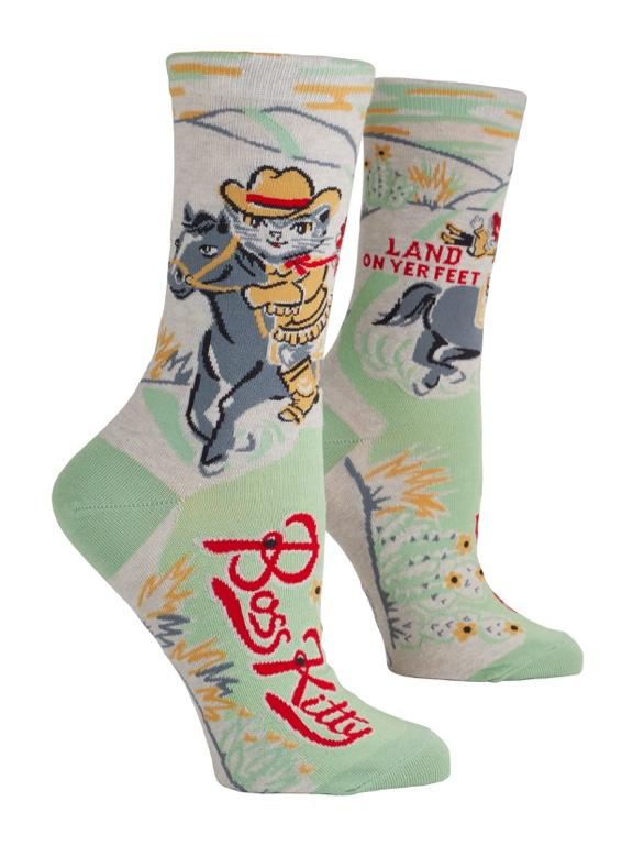 Blue Q Women Socks - Boss Kitty