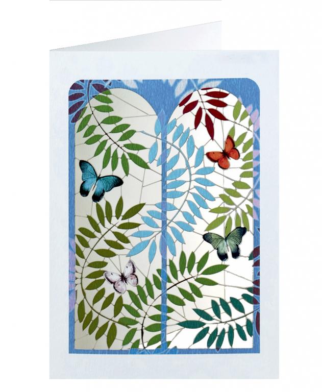 Forever Cards Laser-Cut Wenskaart - Butterflies Through The Window