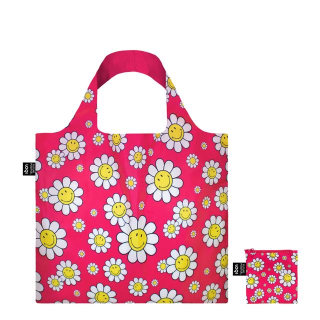 LOQI Bag Medium - Flowers Raspberry gerecycled