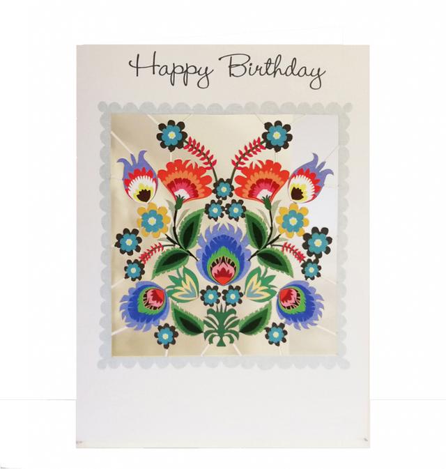 Forever Cards Laser-Cut Wenskaart - Blossoms (Happy Birthday)