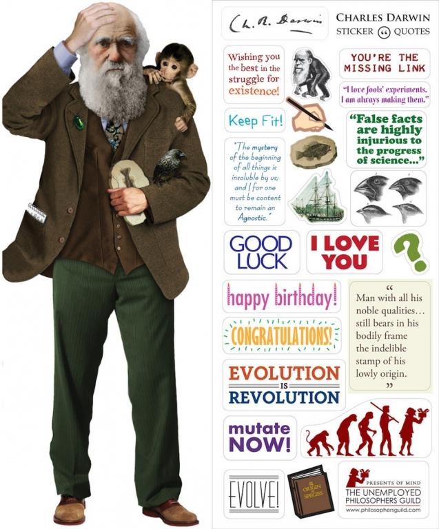 UPG Wenskaart - Charles Darwin
