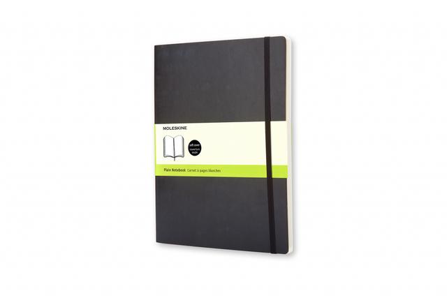 Moleskine Notebook XL Plain Soft Cover Black