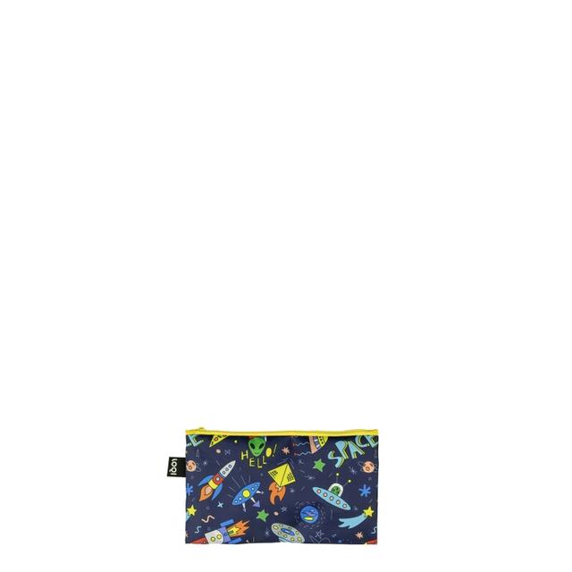 LOQI Zip Pockets - Space Ufo Mini Recycled