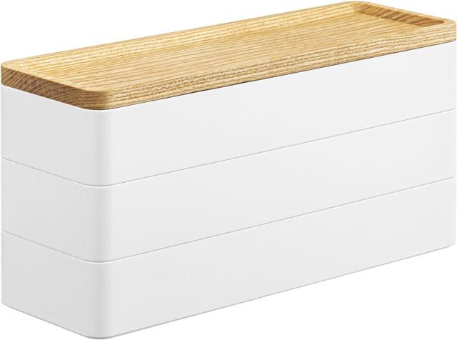 Yamazaki Rin Sieradenorganizer met deksel 3-laags - Wit