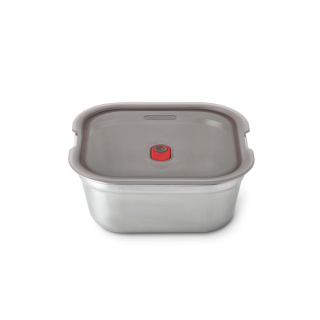 Black+Blum RVS Lunchbox - 195x189x77mm - Grijs/Rood