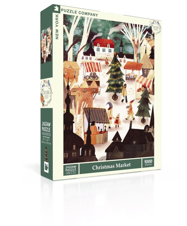 New York Puzzle Company Puzzel Christmas Market - 1000 stukjes