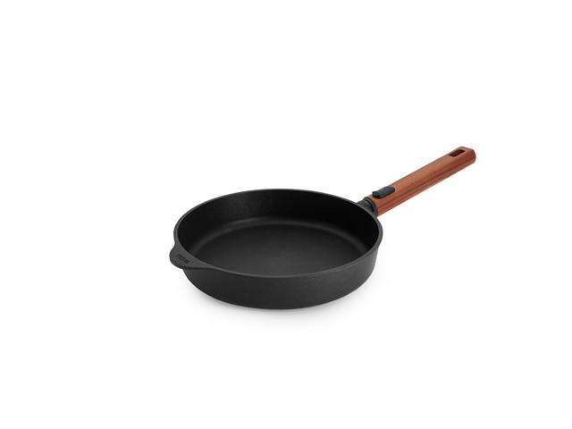 WOLL EcoLogic QXR Koekenpan inductie met houten afneembare greep - Ø240mm - Zwart