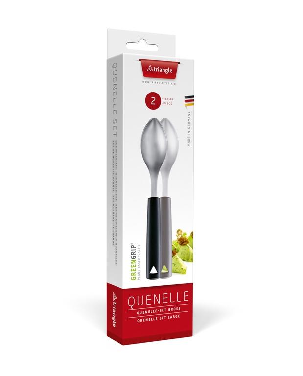 Triangle Quenelle lepel groot 2-delig