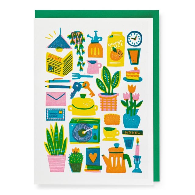 Archivist Cards Wenskaart - Home and Plants Pattern by The Printed Peanut