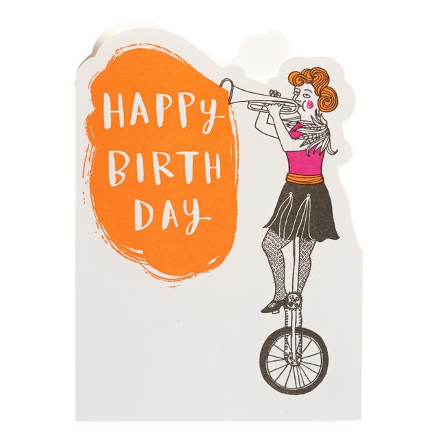 Archivist Cards Wenskaart Cut Out - Happy Birthday Trumpeter