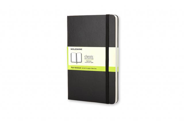 Moleskine Notebook Large Plain Hard Cover Black