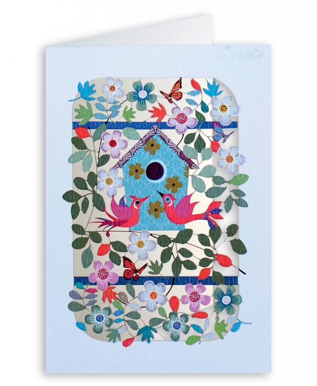 Forever Cards Laser-Cut Wenskaart - Birds & Nestbox