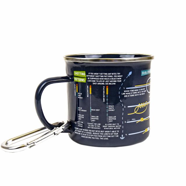 Gift Republic Mok emaille - Enamel Mug - Fishing Guide