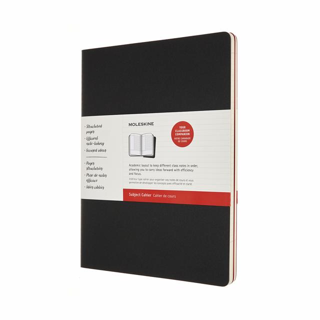 Moleskine Schrift XXL set van 2 - Subject - Black/Cranberry Red