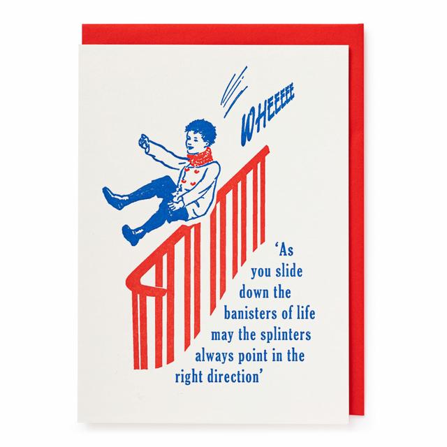 Archivist Cards Card - As You Slide Down The Banisters