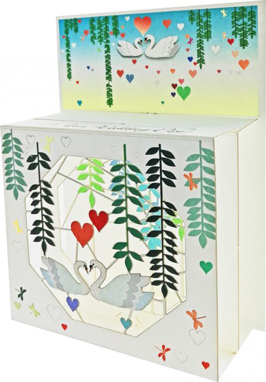 Forever Cards Magic Box Wenskaart - Swans