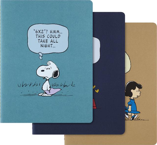 Moleskine Peanuts Schrift XL set van 3 - Gelinieerd