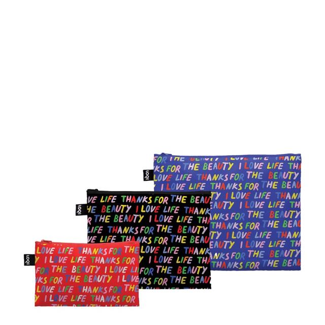LOQI Zip Pockets - Love Life gerecycled