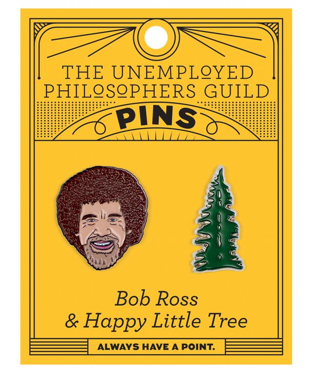 UPG Pins - Bob Ross & Happy Little Tree