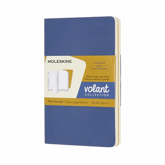 Moleskine Volant Schrift Pocket - Softcover - Blanco - Forget-Me-Not Blue/Amber Yellow