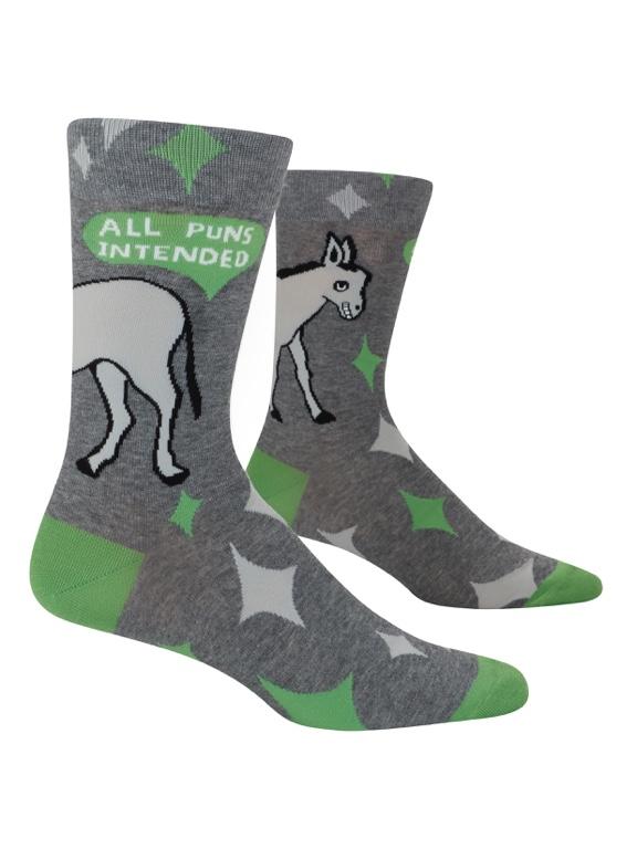 Blue Q Men Socks - All Puns Intended