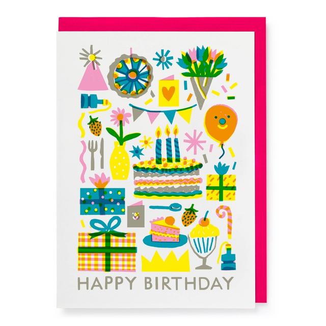 Archivist Cards Wenskaart - Birthday Pattern by The Printed Peanut