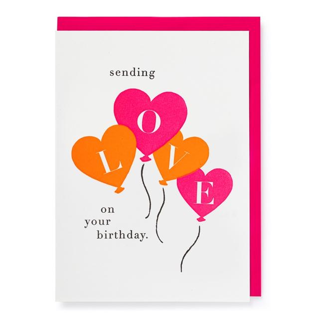 Archivist Cards Wenskaart - Birthday Love Balloons