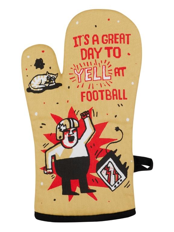 Blue Q Oven Mitt - Yell At Football