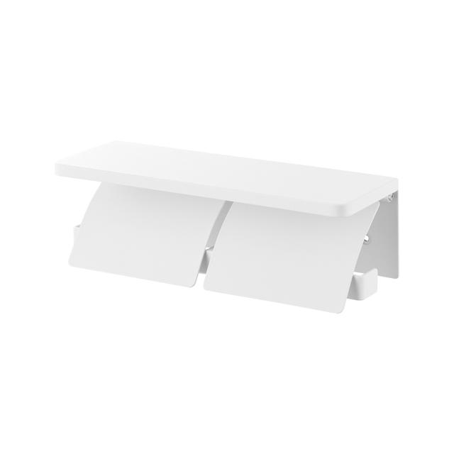 Yamazaki Tower Toiletrolhouder dubbel wandmontage - Wit