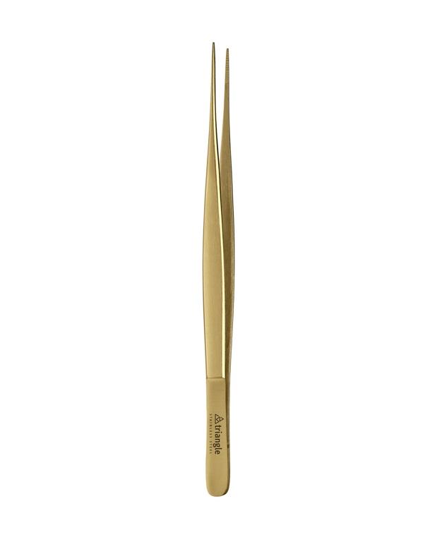 Triangle Keukenpincet recht - L 150mm - Goud - op kaart