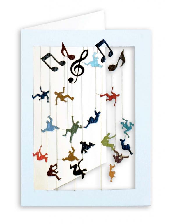 Forever Cards Laser-Cut Wenskaart - Little People & Music