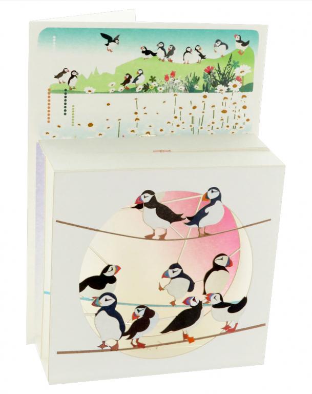 Forever Cards Magic Box Wenskaart - Puffins