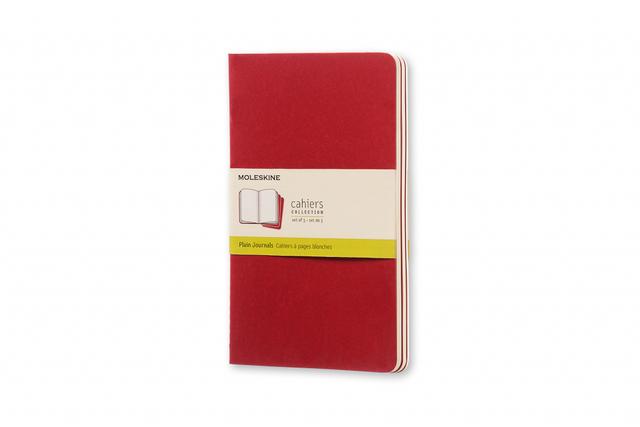 Moleskine Schrift Large set van 3 - Softcover - Blanco - Cranberry Red