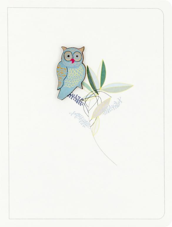Forever Cards Ink Wood Wenskaart - Owl On A Branch