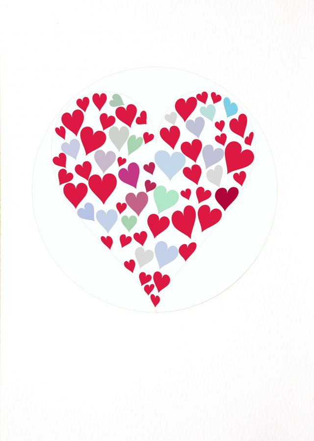 Forever Cards Laser-Cut Wenskaart - Big Heart Made Of Little Hearts