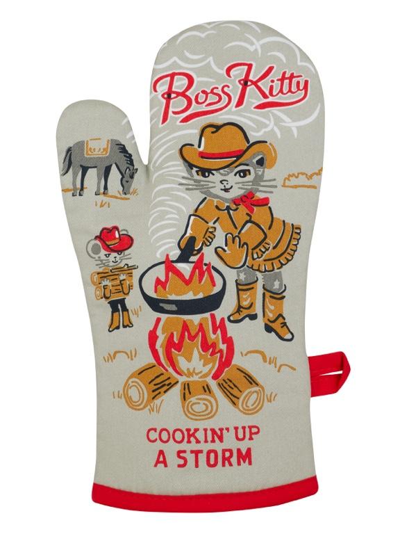 Blue Q Oven Mitt - Boss Kitty