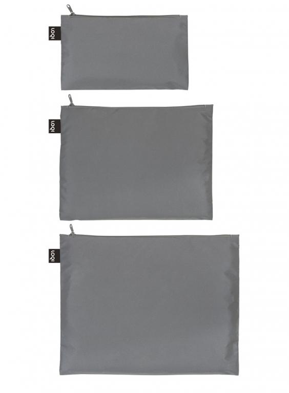 LOQI Zip Pockets - Silver Reflective