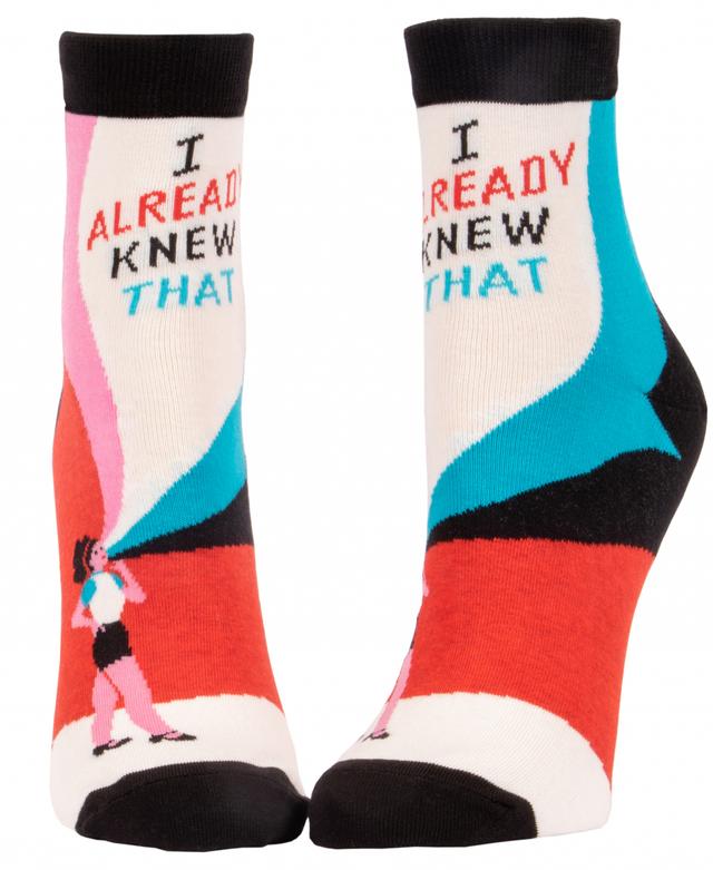 Blue Q Ankle Socks - I Already Knew That