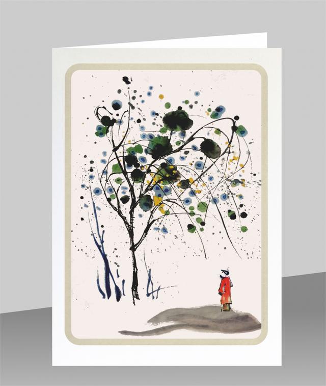 Forever Cards Dao Wenskaart - Windy Day Trees