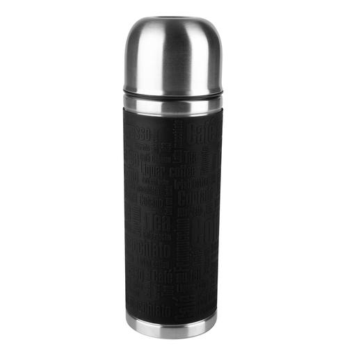 EMSA Senator Sleeve Isoleerfles Safe loc met siliconen sleeve zwart - 0.5Ltr - RVS