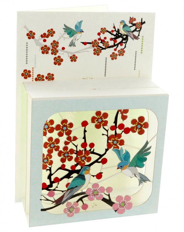 Forever Cards Magic Box Wenskaart - Spring Day Birds & Blossoms