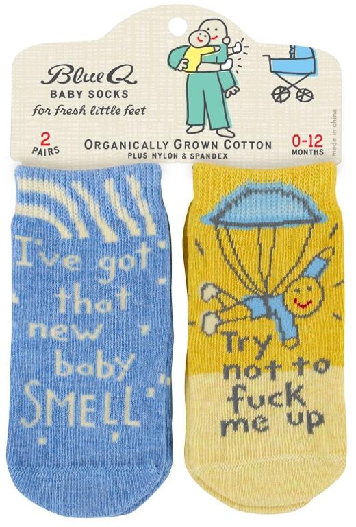Blue Q Babysokken - Baby Smell/Fuck Up