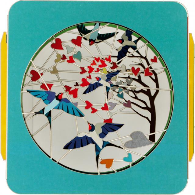 Forever Cards Art Box Wenskaart - Birds & Tree Of Hearts