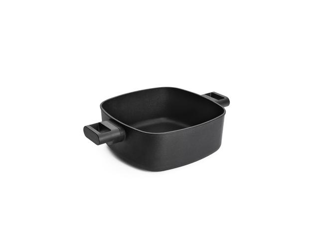WOLL EcoLogic QXR Braadpan vierkant inductie met afneembare greep - 240x240x105mm - Zwart