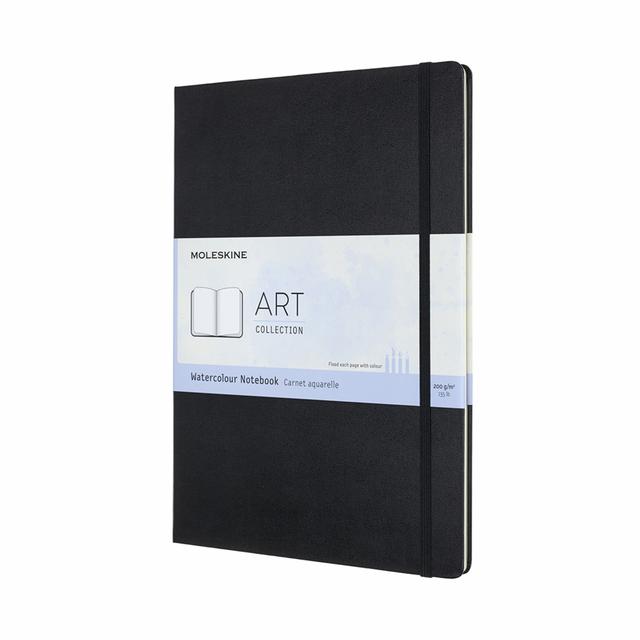Moleskine Art Collection Aquarel Notitieboek A4 - Hardcover - Blanco - Black