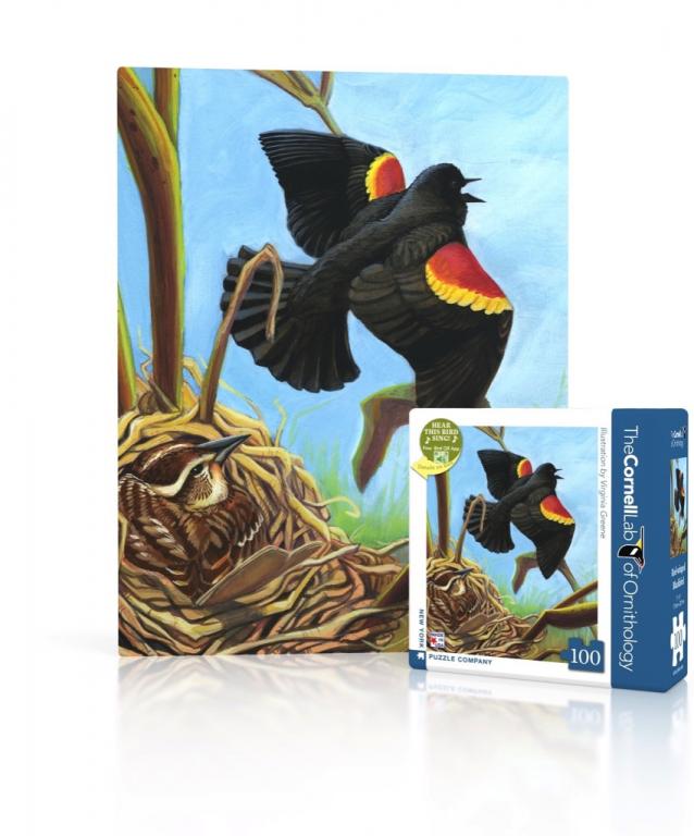New York Puzzle Company Puzzel Mini Red-winged Blackbird - 100 stukjes