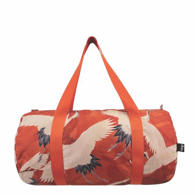 LOQI Weekender Large - Woman's Haori with White and Red Cranes gerecycled