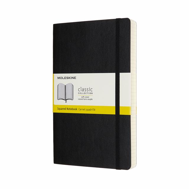 Moleskine Classic Notitieboek Large - Softcover - Geruit - Black
