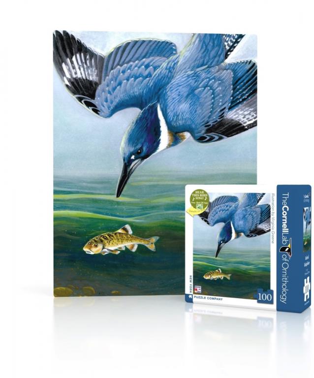 New York Puzzle Company Puzzel Mini Belted Kingfisher - 100 stukjes